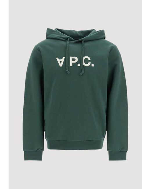 A.P.C. Green Hoodie Standard Grand Vpc for men