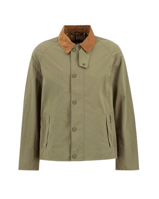 Barbour Green Jacket Tracker Showerproof Jacket for men