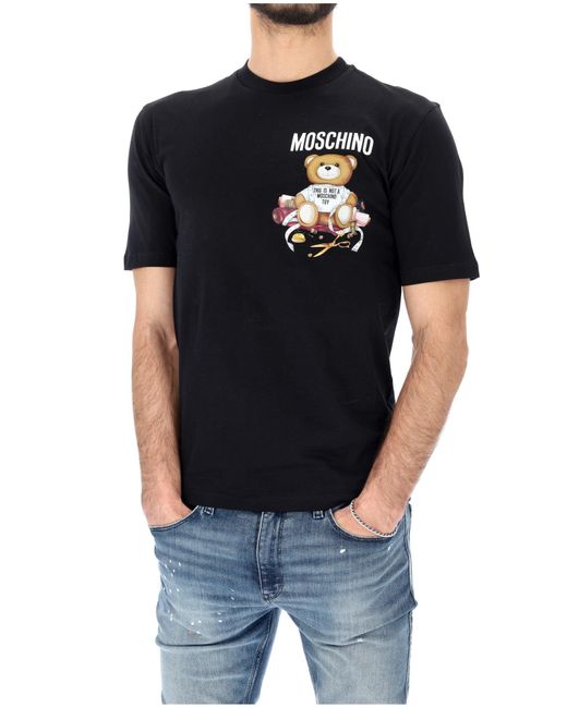 Moschino Schwarzes T-Shirt in Black für Herren