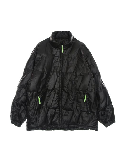 Huf Black Monogram Puffer Jacket for men