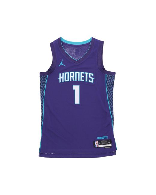 JORDAN NBA Herren-Basketball-Tanktop Nba Statement Edition 22 Dri-Fit Swingman-Trikot Nr. 1 Lamelo Ball Chahor in Blue für Herren