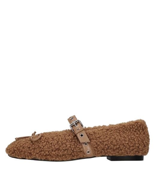 Bibi Lou Brown Flat Shoes