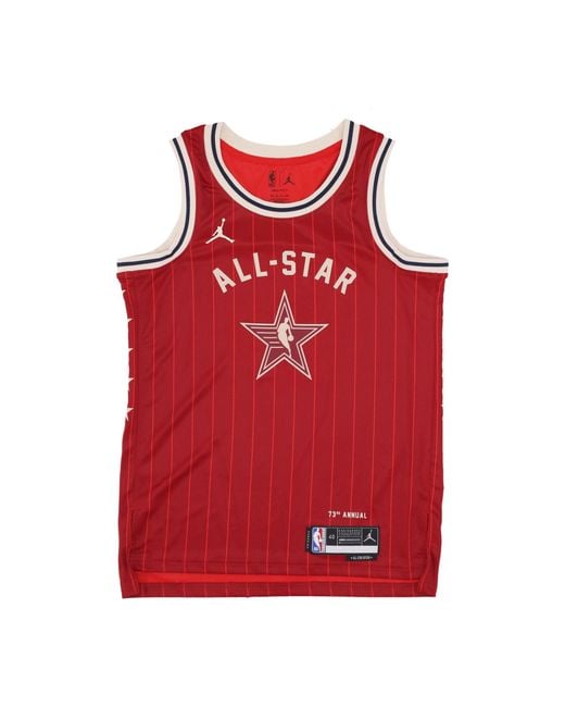JORDAN NBA Herren-Basketball-Tanktop Nba All Star Game 2024 Dri-Fit Swingman-Trikot Nr. 34 Giannis Antetokounmpo Team East in Red für Herren