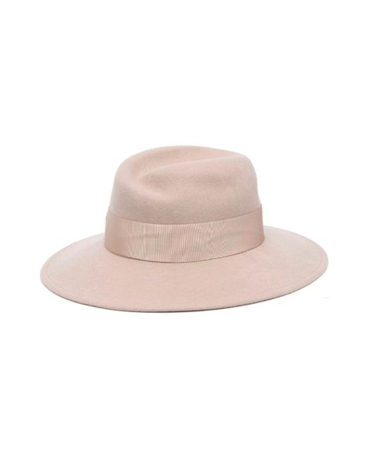 Chapeaux Creme Borsalino en coloris Pink