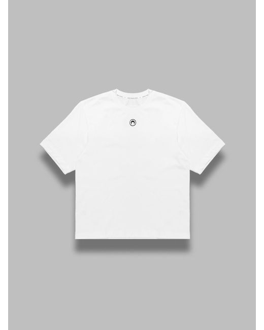 MARINE SERRE Mond Logo Trikot Ss T-Shirt in White für Herren