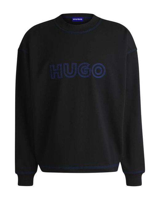 HUGO Nitlogolong Sweatshirt in het Black voor heren