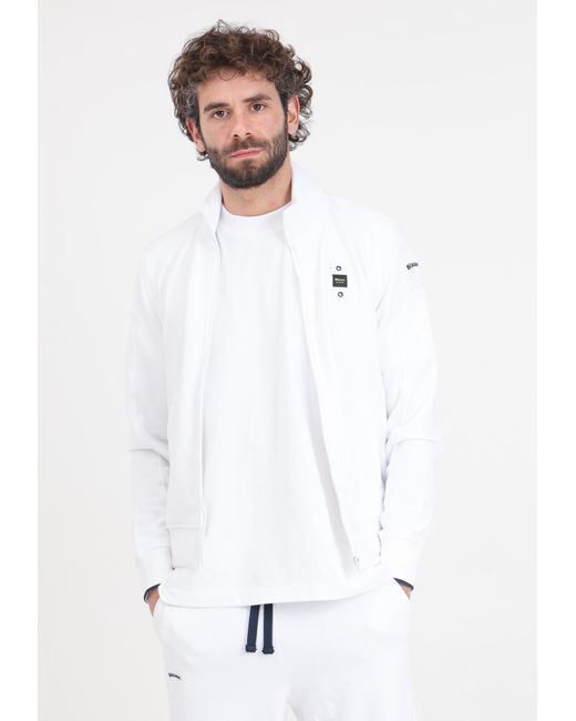 Blauer White Sweaters for men