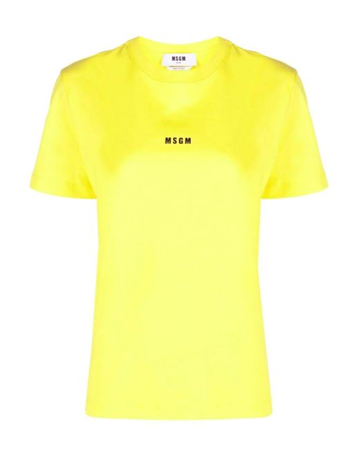 MSGM Yellow T-Shirt Und -Polo Gelb