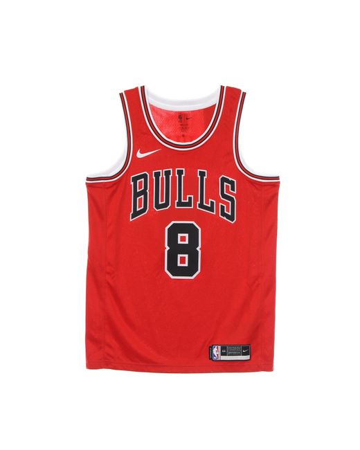 Camiseta De Baloncesto Hombre Nba Swingman Jersey Icon Edition 2020 No 8 Zach Lavine Chibul Nike de hombre de color Red