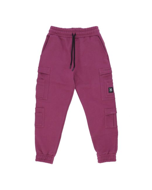 5TATE OF MIND Red Retrofuture Combat Jogger Sweatpants for men