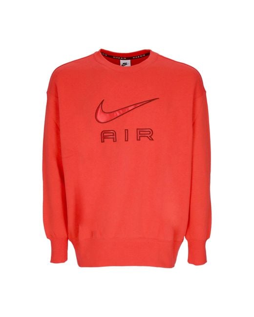 Nike Fitness ,Rood ,Katoen Air Fleece Sweatshirt in het Red