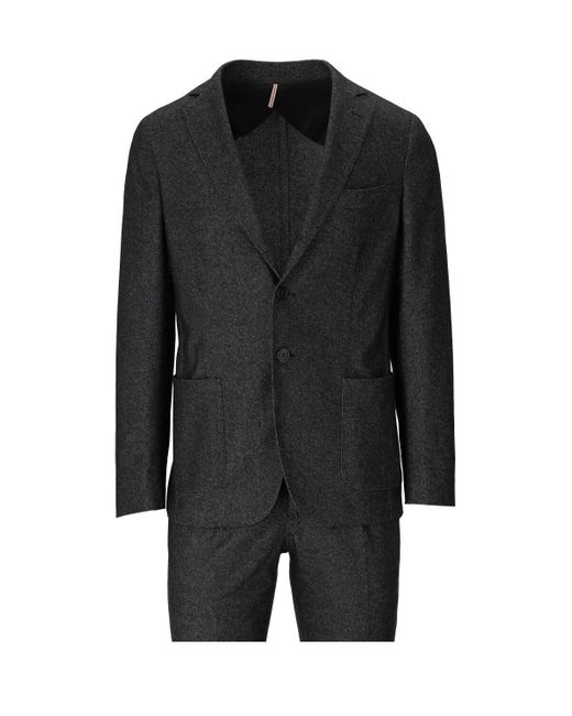 Santaniello Black Denim Effect Suit for men