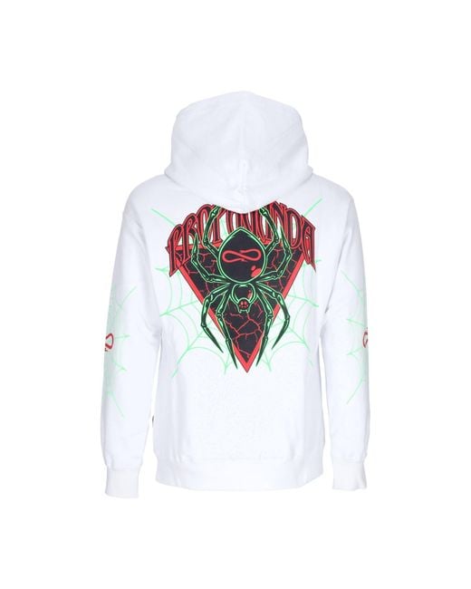 Propaganda White Hoodie Triangle Web Hoodie for men