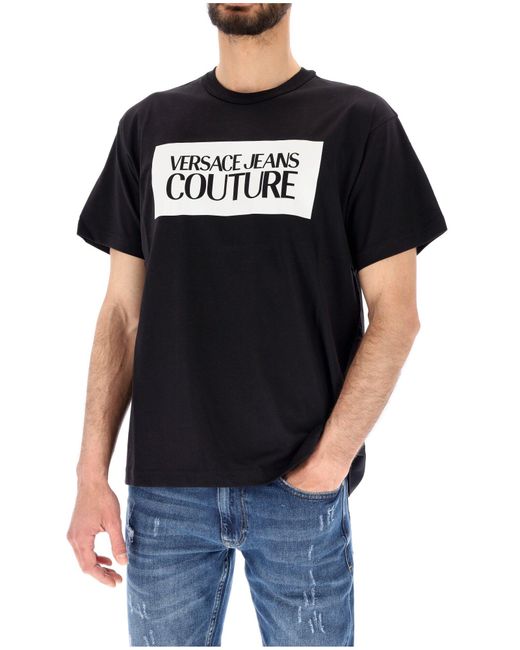 Versace T-Shirt Mit Schwarzem Logo in Black für Herren