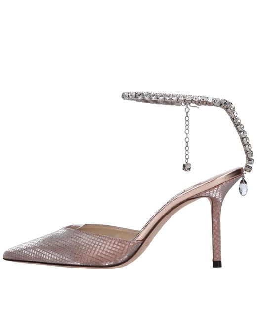Zapatos Con Tacon Rosa Jimmy Choo de color Natural