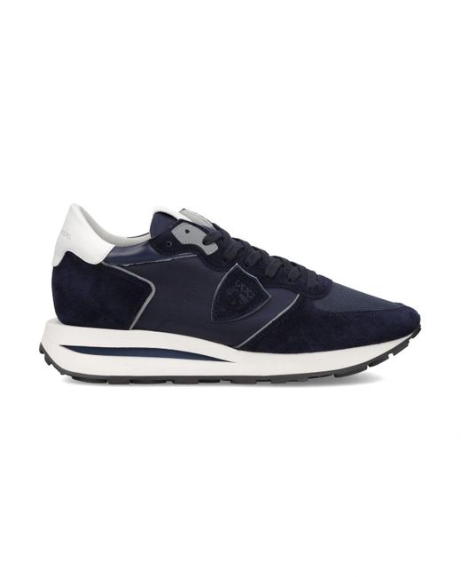Philippe Model Sneakers Met Vlakken in het Blue voor heren