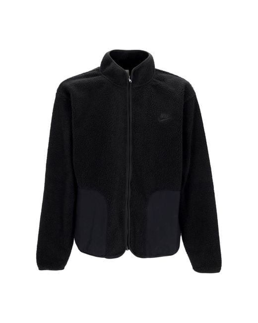 Chaqueta De Invierno Club+ Fleece Sherpa Para Hombre Negro/Negro Nike de hombre de color Black