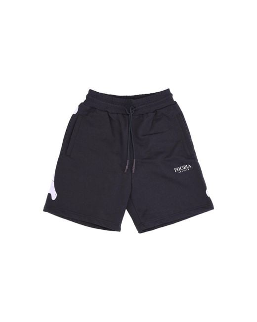 Phobia Herren-Trainingsshorts Mit Skelett-Print, Schwarz/Lila in Blue für Herren