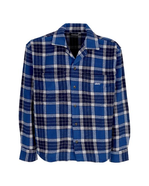 Obey Hemd Langarm Bigwig Bild Woven Limogs Multi in Blue für Herren