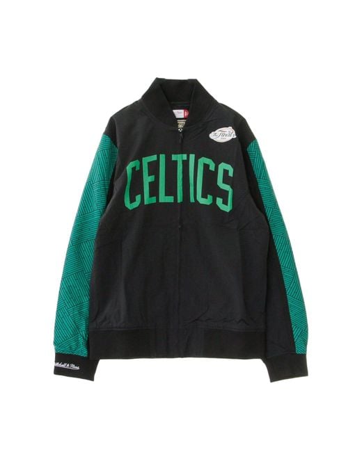 Mitchell & Ness Green Nba Hook Shoot Warm Up Jacket Boscel for men