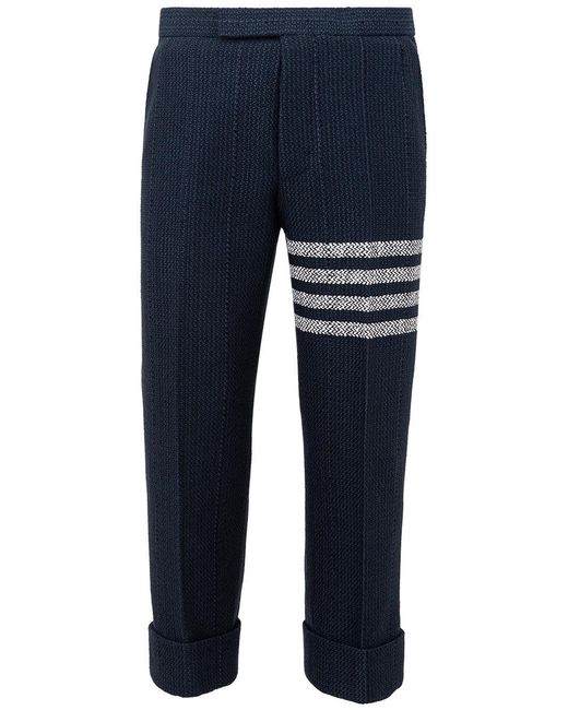 Thom Browne Blauwe Tweedbroek in het Blue voor heren