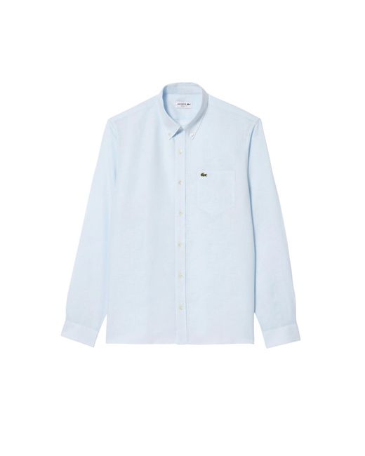 Lacoste Blauwe Hemden in het Blue voor heren