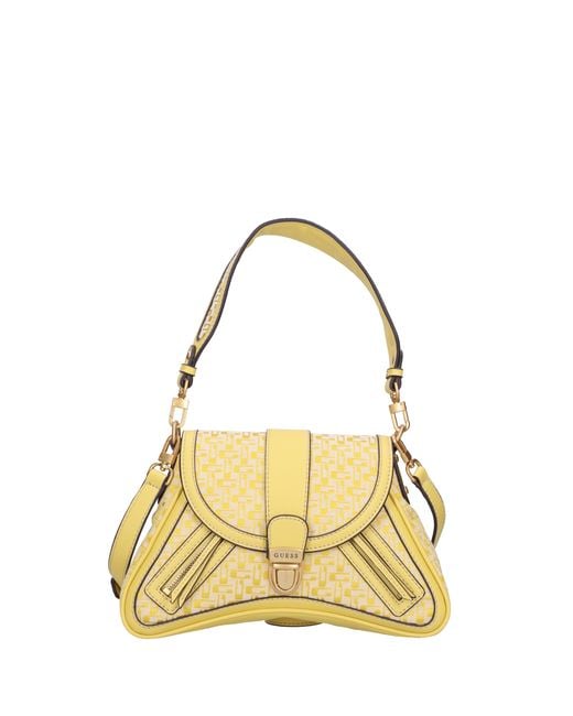 Bolsas. Amarillo Guess de color Metallic