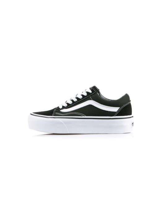 Zapatillas Bajas Mujer Old Skool Platform Negro/Blanco Vans de color Multicolor
