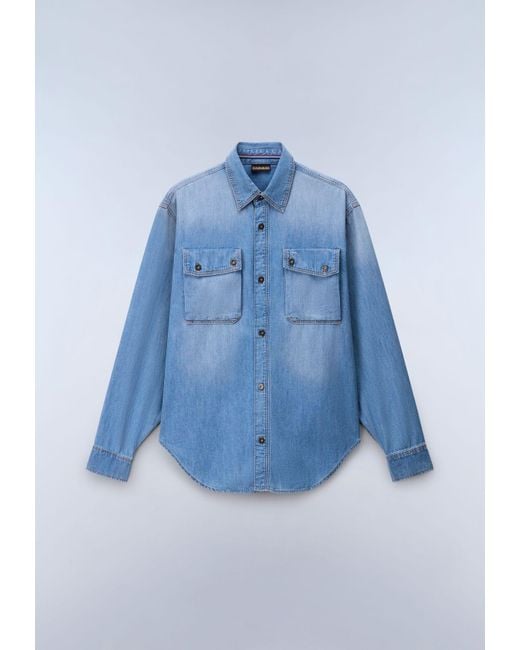 Napapijri Blue Shirts O-Kiene Np0A892Z D1B1 for men