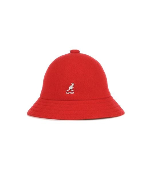Kangol Red Wool Casual Bucket Hat for men