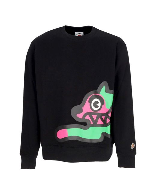 ICECREAM Mannen Jumbo Running Dog Crewneck in het Black voor heren