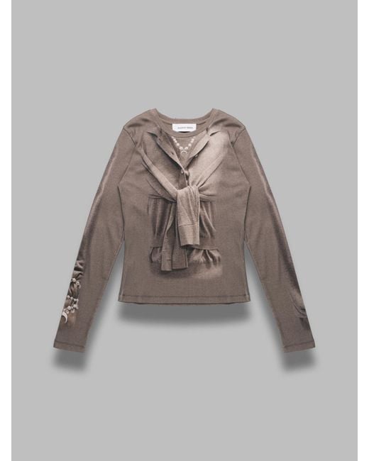 Trompe L'Oeil Jersey Ls T-Shirt MARINE SERRE en coloris Multicolor