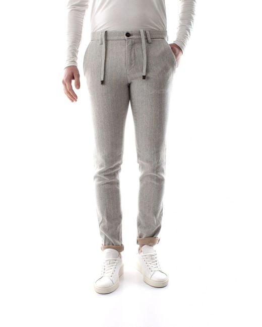 Mason's Mannenbroek Milan Stad Mte262 9Pf2A8710 723 in het Gray voor heren