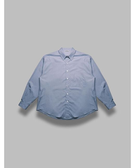 AURALEE Washed Finx Twill Big Shirt in Blue for Men | Lyst