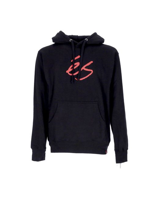 'es Blue Script Fleece Hoodie for men