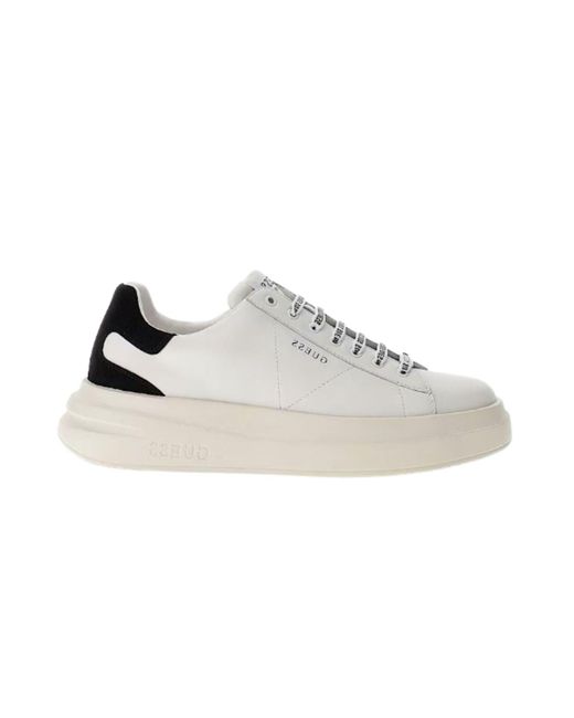Zapatillas Elba Con Cordones Con Logo Guess de hombre de color White
