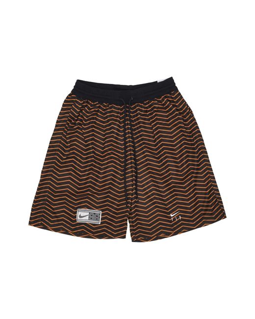 Nike Damesbasketbalshort Seasonal Short Monarch/Zwart/Wit in het Brown