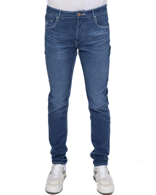 5 Bolsillos Lavado Medio Sl919W2 5941 Hand Picked de hombre de color Blue