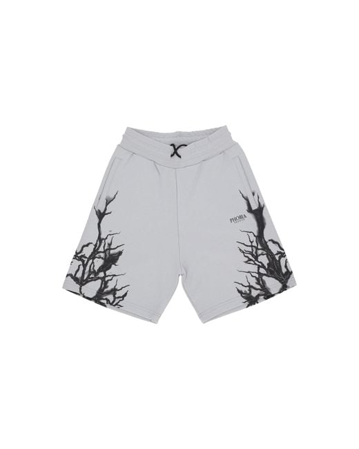 Phobia Gray Shorts Lightning Shorts for men