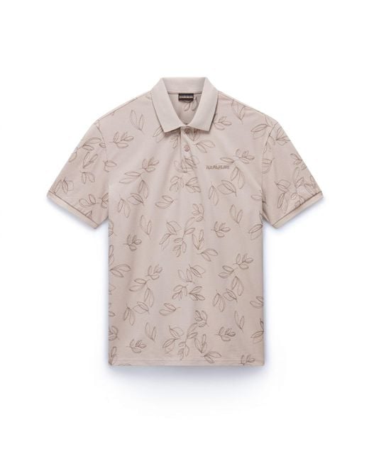 Hombre Polo E-Brolio Np0A4Ilz Fdo1 Arena Sand Sand Arena Arena Napapijri de hombre de color Natural