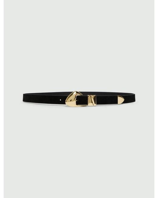 Marella White Suede Belt
