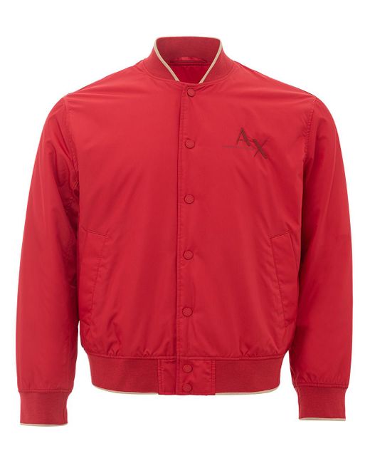 Armani Exchange Rote Jacke Aus Technischem Gewebe in Red für Herren