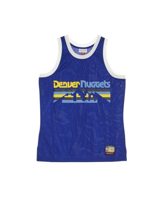 Camiseta Sin Mangas De Baloncesto Para Hombre Nba Team Heritage Tank 1975-2012 Dennug Mitchell & Ness de hombre de color Blue