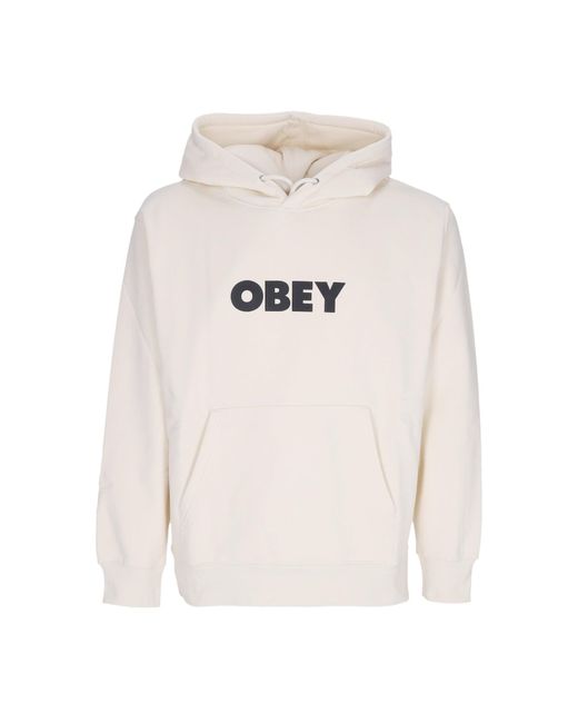 Obey Bold Hood Premium-Fleece-Hoodie Fur Herren, Ungebleicht in White für Herren