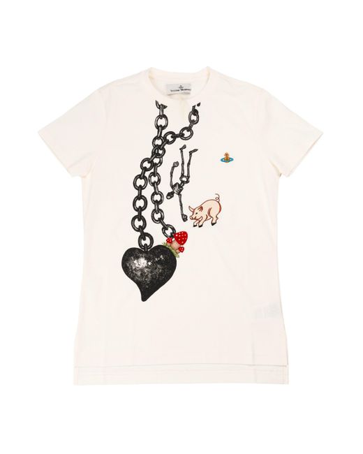 Vivienne Westwood White Heart Chain Peru T-Shirt