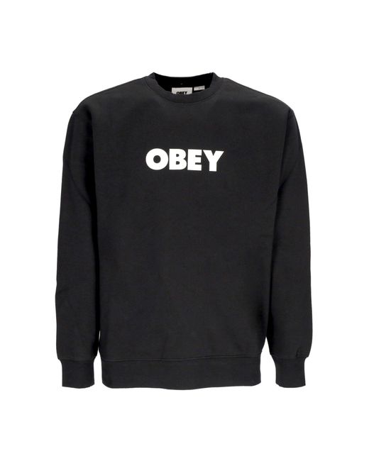 Obey Black Bold Crew Premium Fleece 'Crewneck Sweatshirt for men