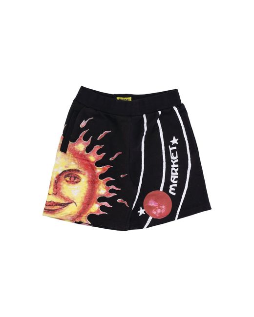 Pantalones De Chandal Cortos De Forro Polar Para Hombre Solar System Aop Sweatshorts Negro Market de hombre de color Black