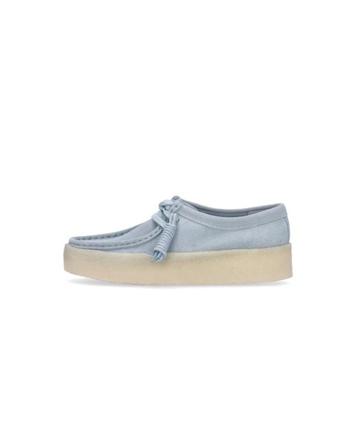 Clarks Blue Lifestyle Shoe W Wallabee Cup Suede