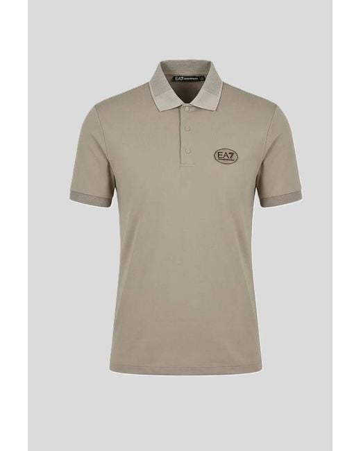 EA7 Natural Polo Technical Fabric for men