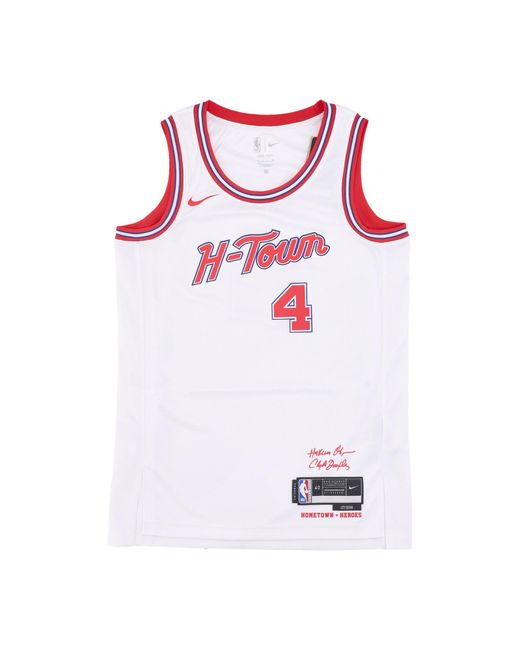 Camiseta De Baloncesto Hombre Nba City Edition 2023/24 Dri-Fit Swingman Jersey No 4 Jalen Houroc Blanco Nike de hombre de color White